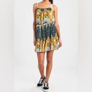 Molly‎ Bracken Yellow and Green Sundress Sleeveless Mini